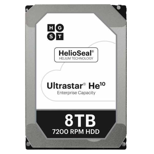 HGST 3.5" 8TB 256MB 7200RPM SAS 12GBs 512E ISE, HE10, HUH721008AL5200 - 5yrs Wty - Hitachi