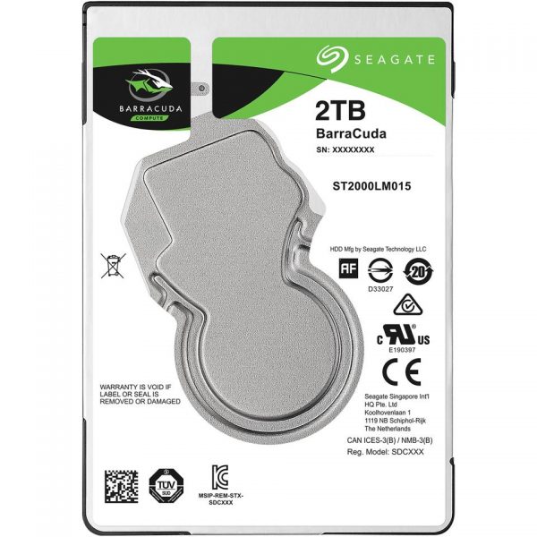 Seagate 2TB 2.5" Barracuda, 5400RPM 7mm 128MB cache Notebook / Laptops HDD (ST2000LM015)