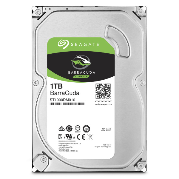 Seagate 1TB Barracuda 3.5" 7200RPM SATA3 6Gb/s 64MB Cache HDD