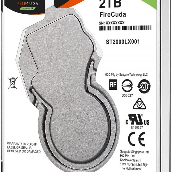 Seagate 2TB 2.5" 7mm SSHD Laptop Firecuda 8GB NAND 5400RPM 6Gb/s 128MB Hybrid Hard Drive