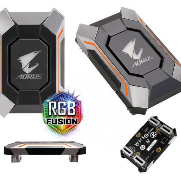 Gigabyte GC-A2WAYSLI RGB AORUS SLI HB bridge 4K+ RGB 8cm 1 slot spacing for nVidia GTX 10 series graphic cards Dual Link SLI HB