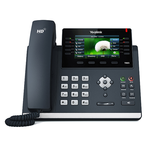 Yealink T46S 10 Line Colour IP Phone, USB2.0, 2X GbE, WIFI via WF40