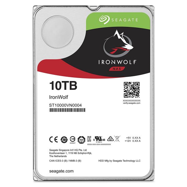Seagate 10TB 3.5" IronWolf SATA3 NAS 24x7 7200RPM 256MB Cache. Performance HDD. 3 Years Warranty