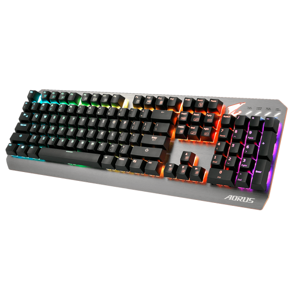 Gigabyte AORUS K7 Mechanical Gaming Keyboard Superior Cherry MX Red Switch RGB LED On-the-fly multimedia & backlight control Anti-ghosting