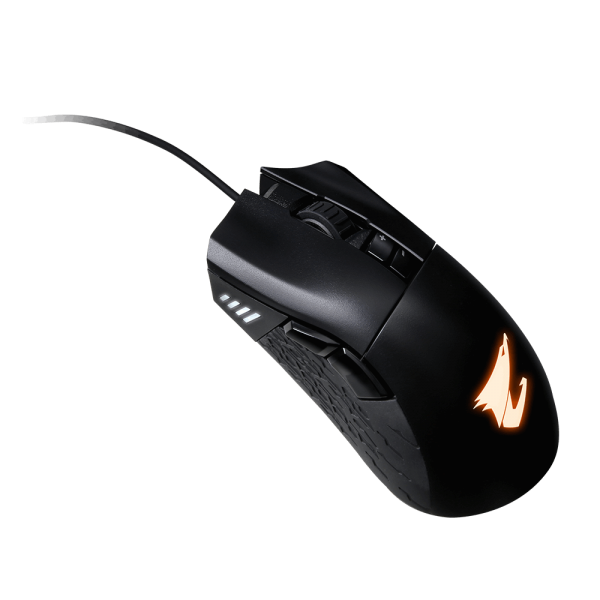 Gigabyte AORUS M3 Optical Gaming Mouse USB Wired 6400 dpi 12500 fps 50g 3D Scroll 20 million click Matte Black RGB Fusion On-the-fly DPI Adjustment