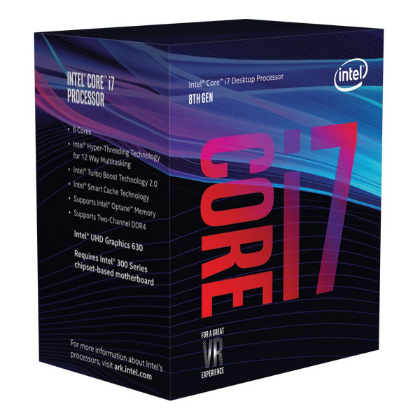 Intel Core i7-8700K 3.7Ghz No Fan Unlocked s1151 Coffee Lake 8th Generation Boxed 3 Years Warranty