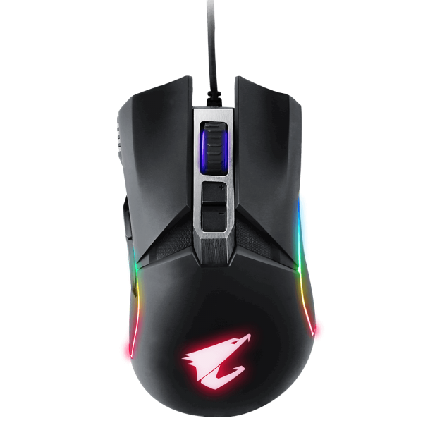 Gigabyte AORUS M5 Optical Gaming Mouse USB Wired 16000dpi 125fps 118g 3D Scroll 50 million clicks Matte Black RGB Fusion On-the-fly DPI Adjustment